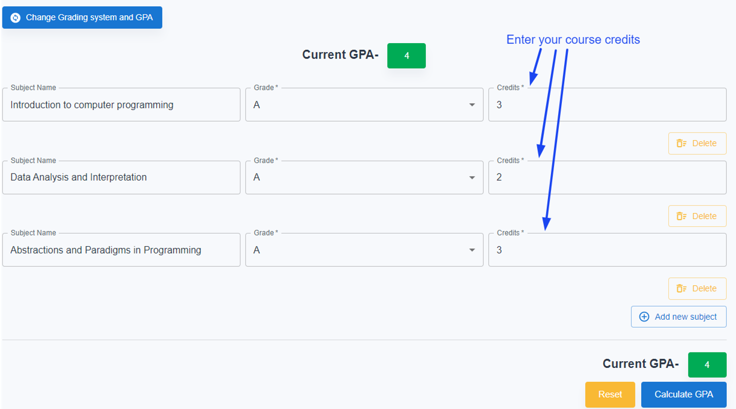 GPA Calculator